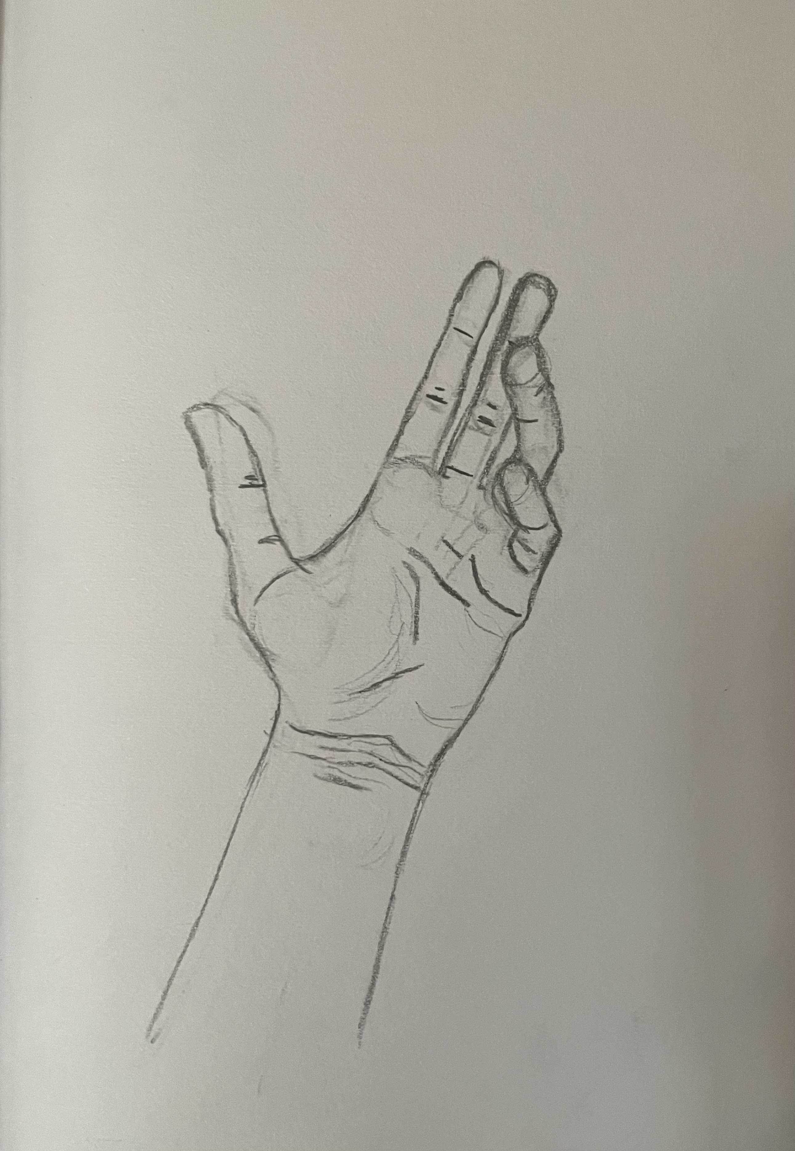 Štúdia ruky I — ceruzka