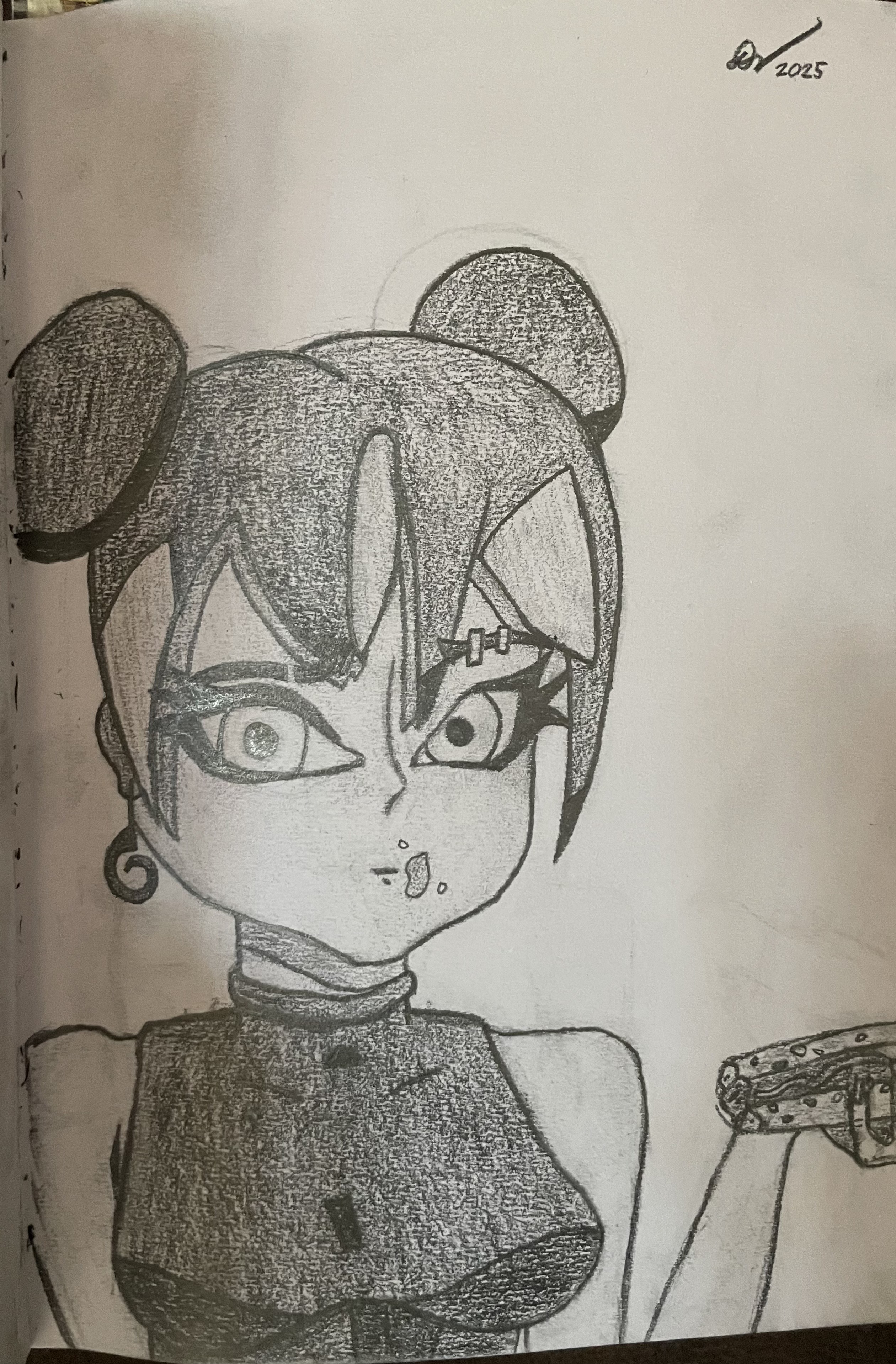 Anime portrét — ceruzka, 2025