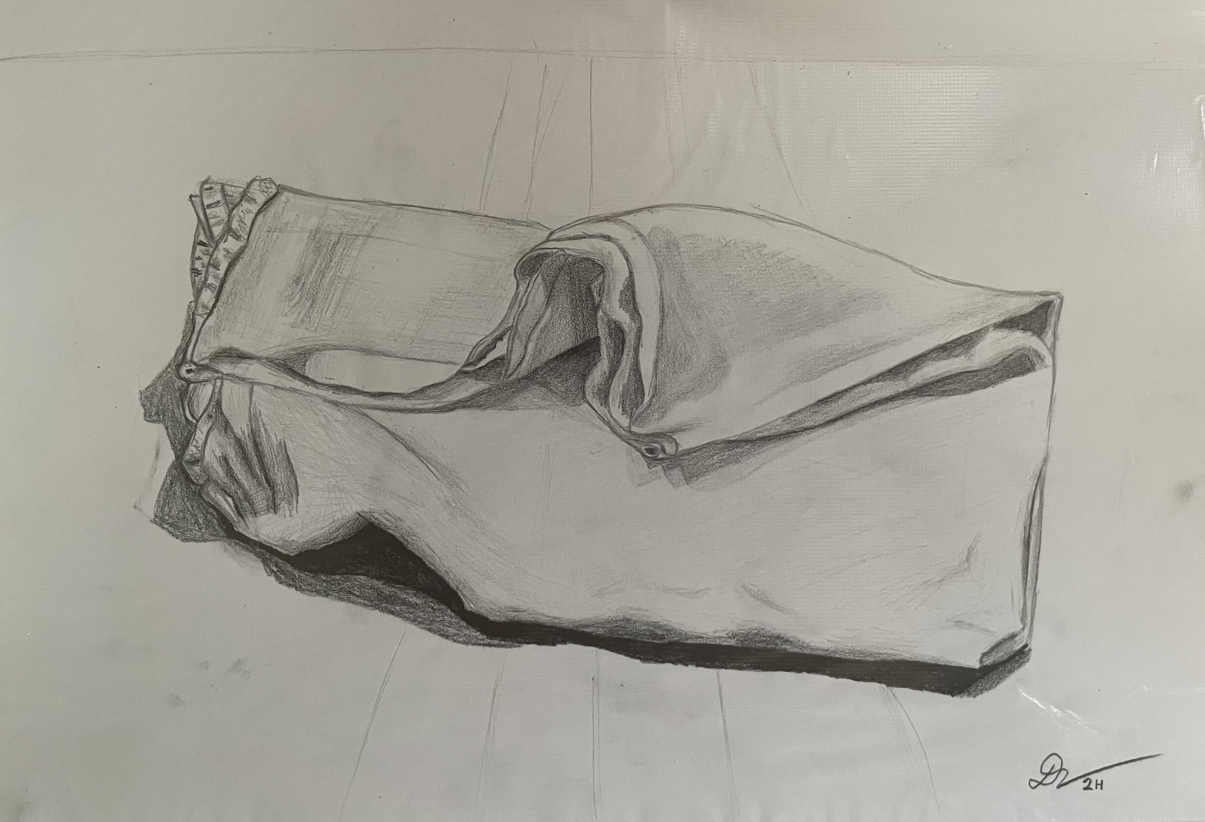 Drapéria — ceruzková štúdia