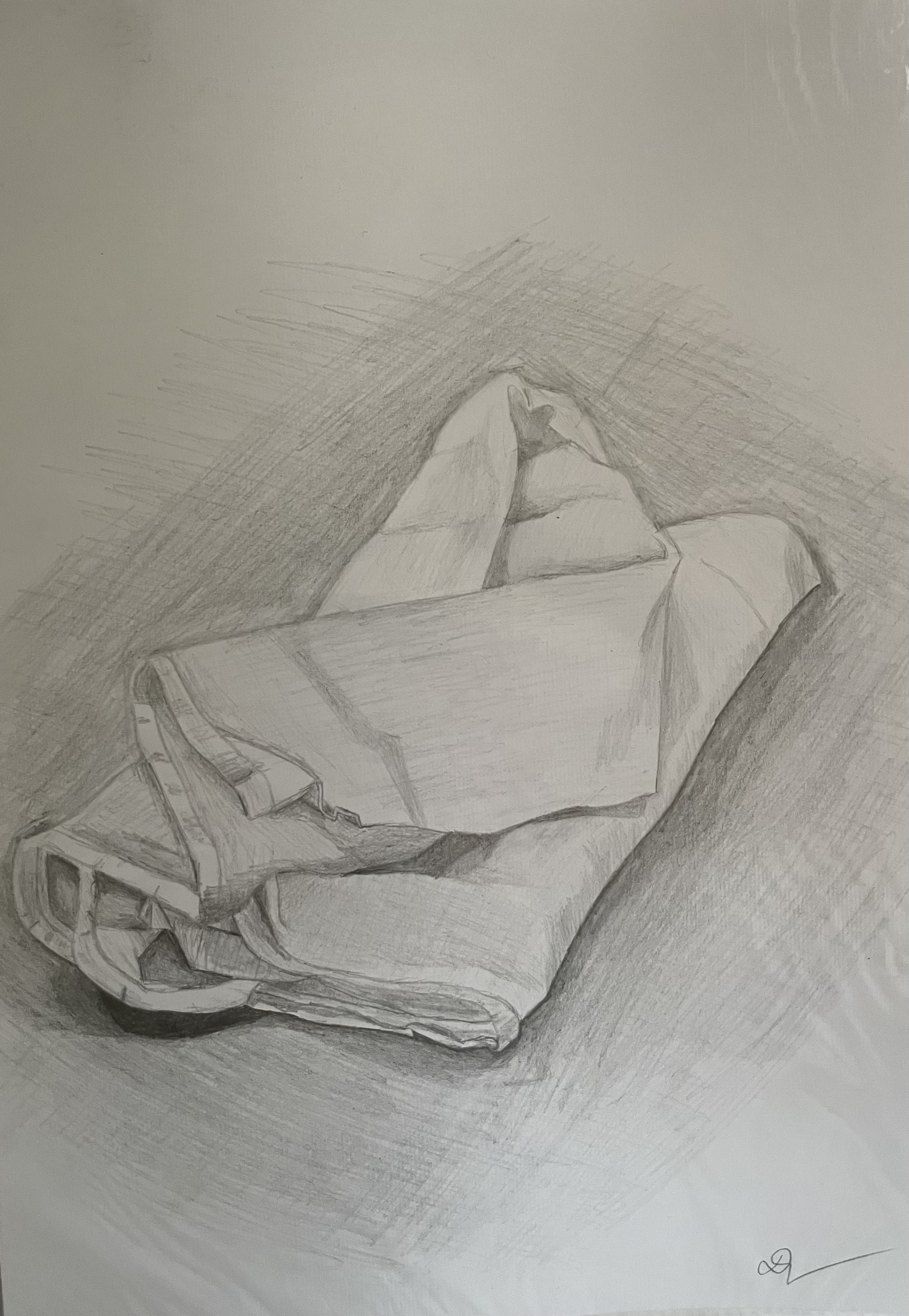 Drapéria III — ceruzková štúdia