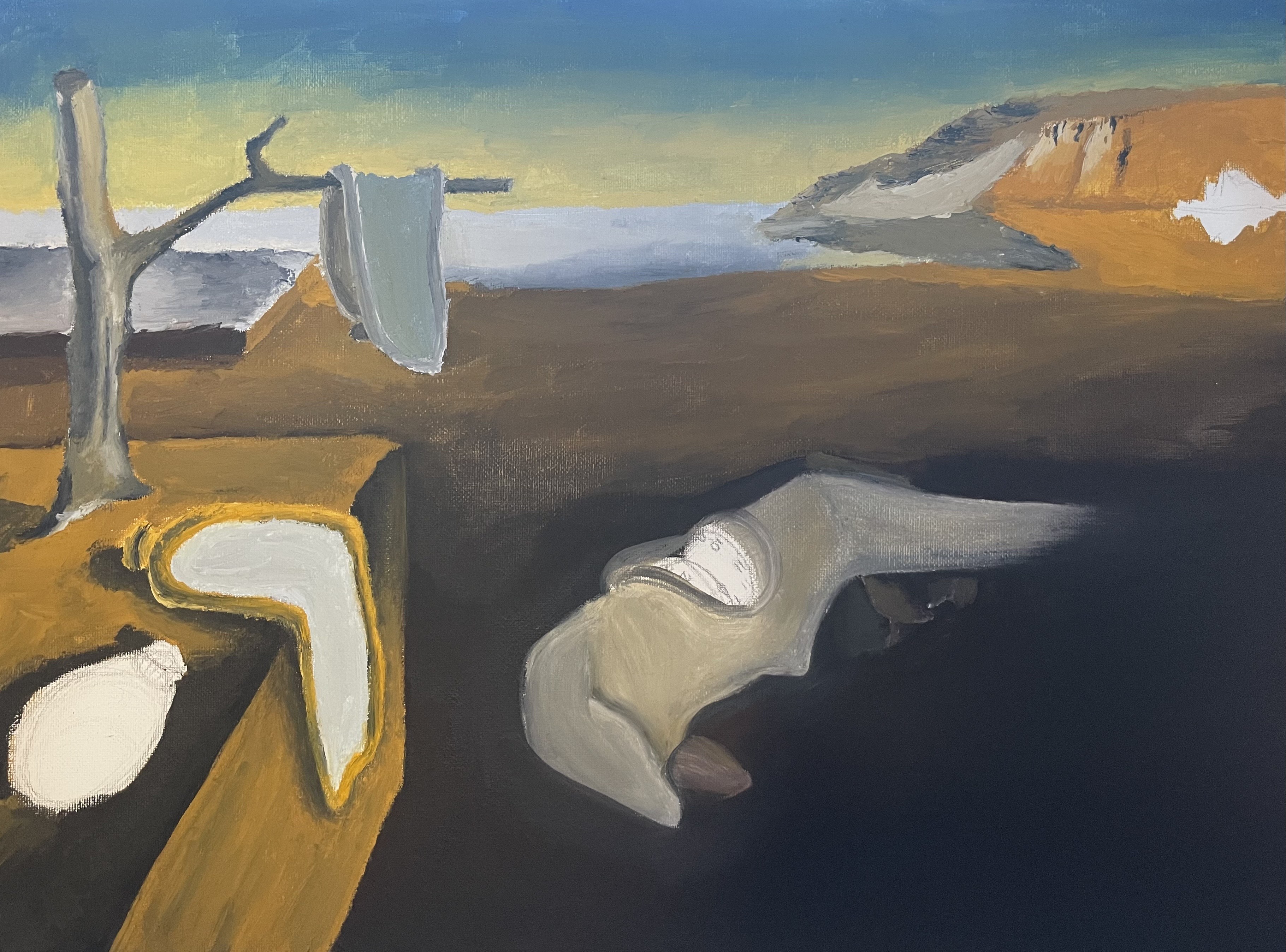 Štúdia podľa Salvadora Dalího — akryl