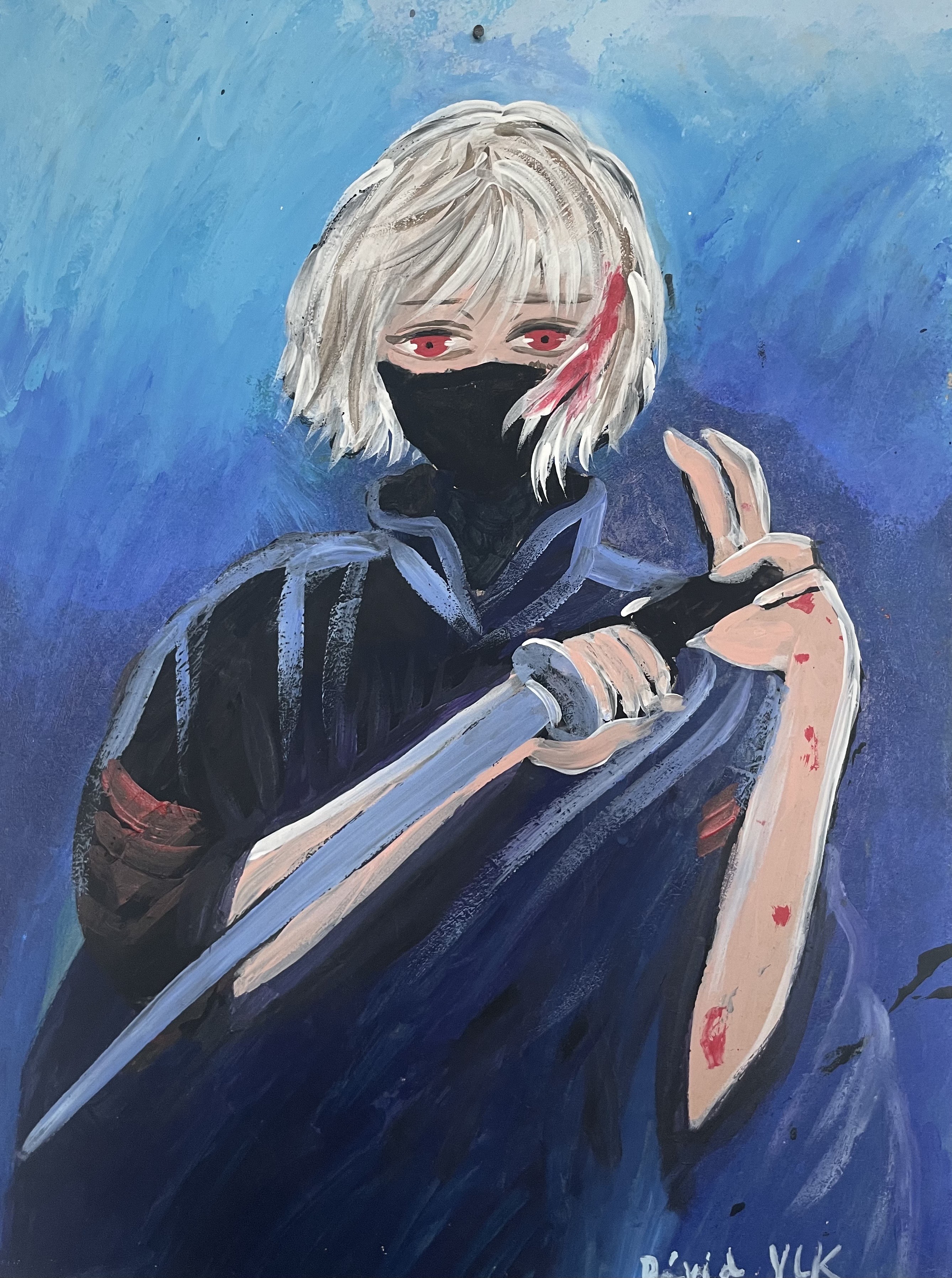 Postava s mečom — akryl